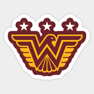 Washington 'Red Hawks' Football Fan T-Shirt: Soar High with Your Team Spirit in Bold Hawk Style! Sticker